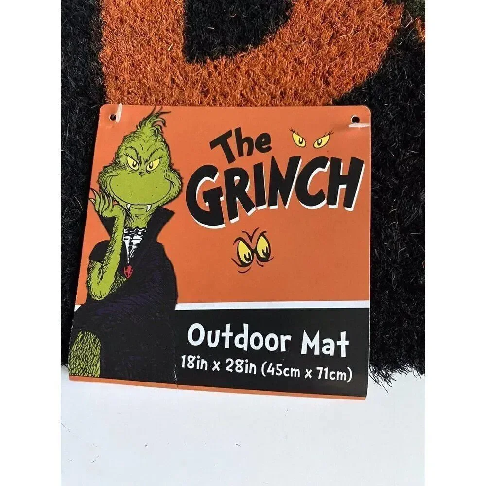 The Grinch Doormat Welcome Coir Mat Porch Halloween Vampire BOO Door Mat NEW‎